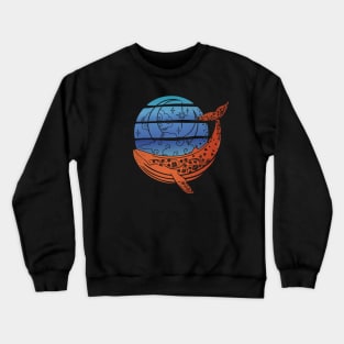 Whale Between The Stars Crewneck Sweatshirt